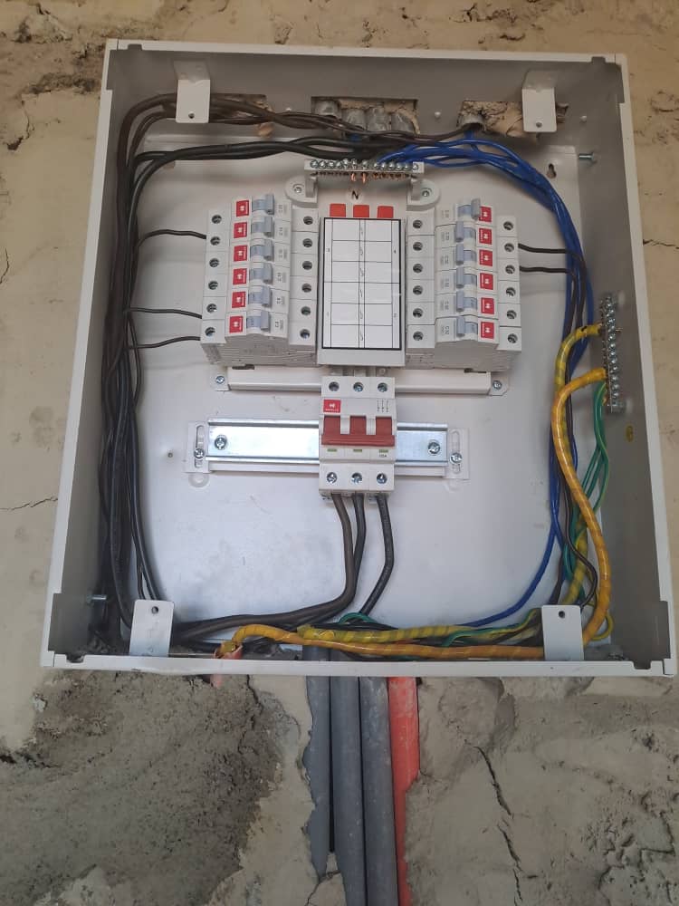 Installed electrical distribution board