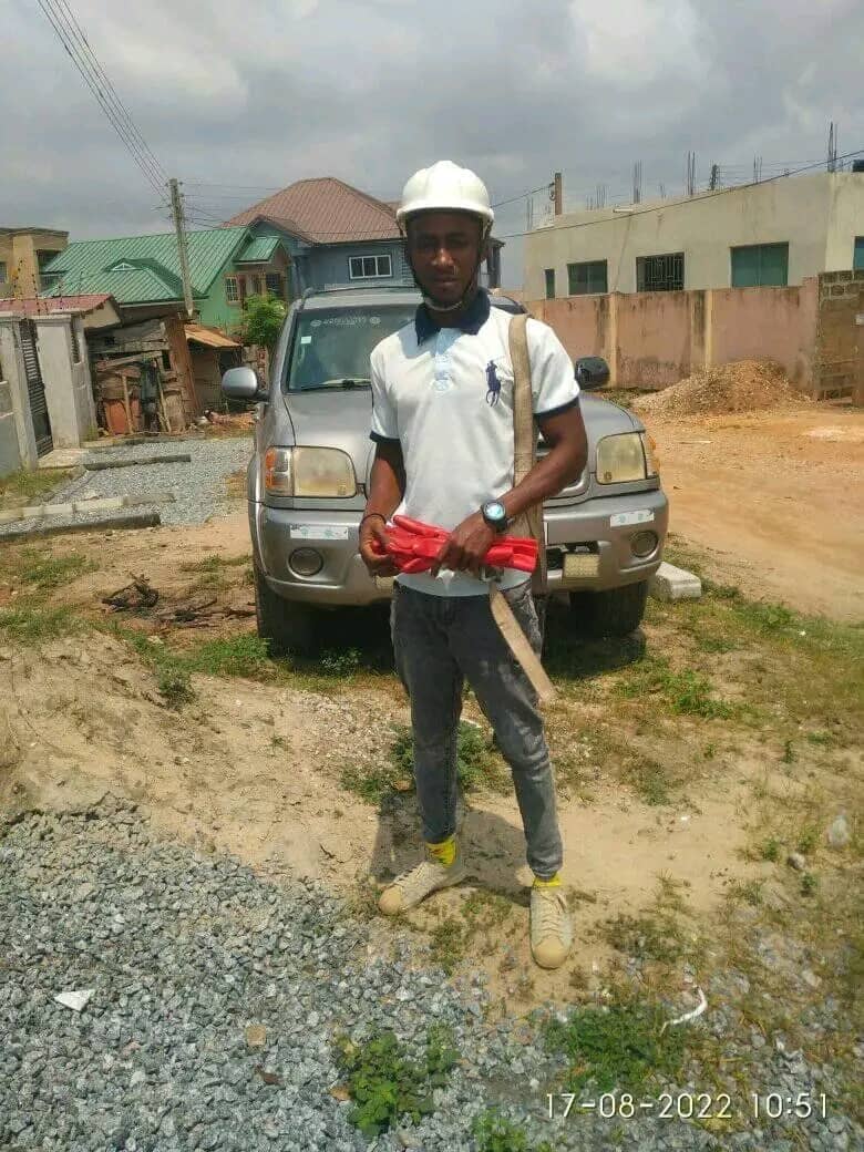 Team member at an outdoor work site