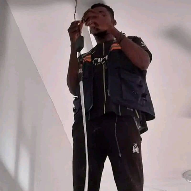Technician preparing wiring