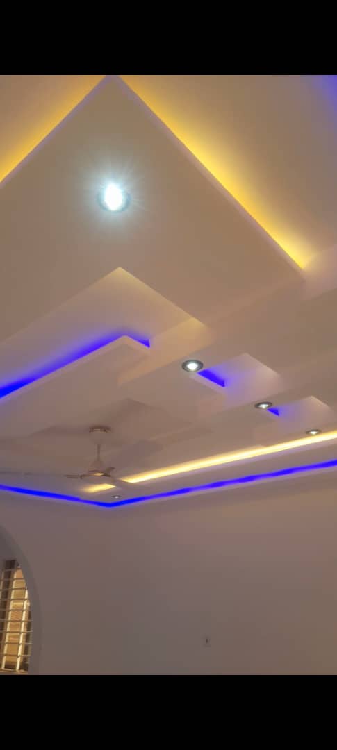 Installed decorative ceiling lighting