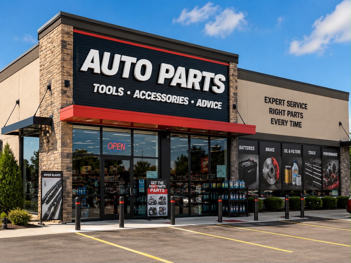 Automotive parts shopfront